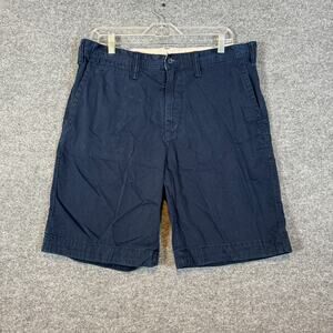 Polo Ralph Lauren Shorts Mens 35 Blue Chino Khaki Shorts Belt Loops Casual